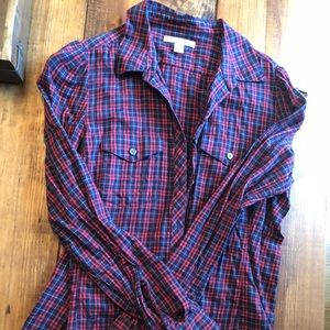 Plaid banana republic shirt